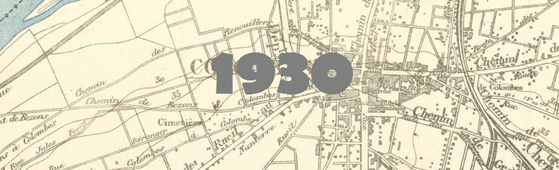 Carte du département de la Seine en 1930.