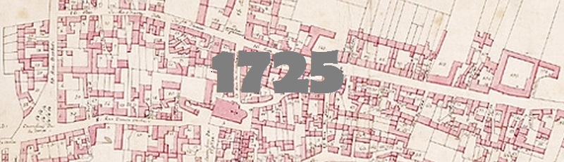 Plan du bourg de Colombes en 1725.