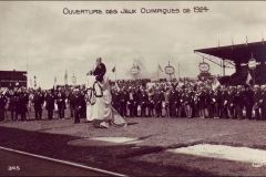 Carte postale des Jeux Olympique 1924 - cérémonie d'ouverture.