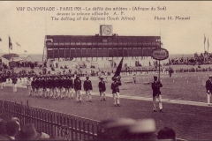 Carte postale des Jeux Olympique 1924 - Défilé de l'Afrique du Sud.