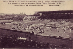 Carte postale des Jeux Olympique 1924 -Vue générale stade de Colombes pendant la cérémonie d'ouverture.