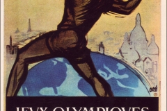 Carte postale de l'affiche officielle des Jeux de 1924 à Paris.