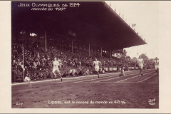 Carte postale Jeux Olympique 1924 -Arrivée du 400m.